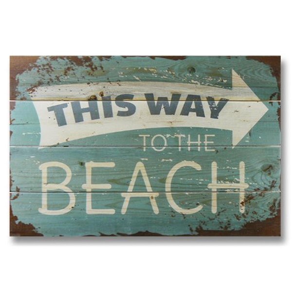 Wile E. Wood 20 x 14 This Way to the Beach Wood Art WI86823